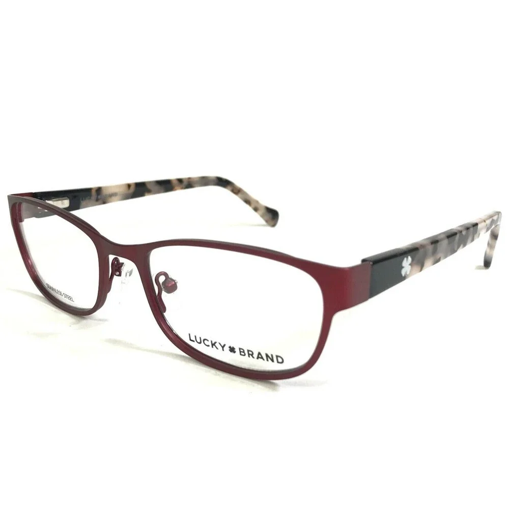 Lucky Brand Eyeglasses Frames D121 BURGUNDY BLACK Rectangular Full Rim 51-17-140